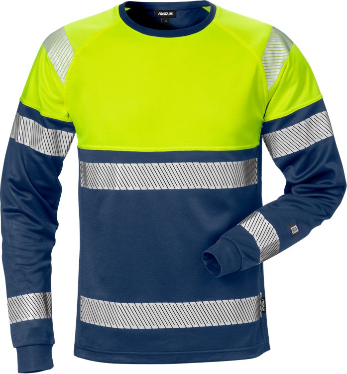 Fristads High vis T-shirt lange mouwen (Geel/Navy)
