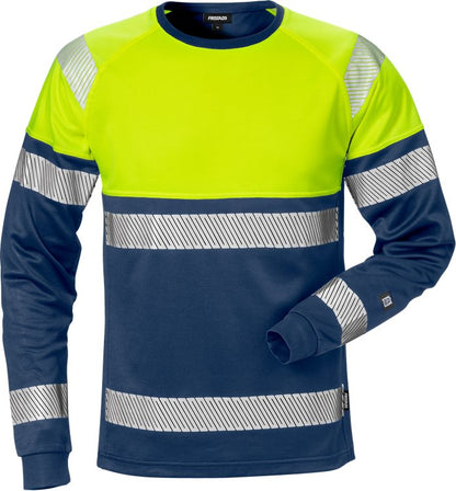 Fristads High vis T-shirt lange mouwen (Geel/Navy)