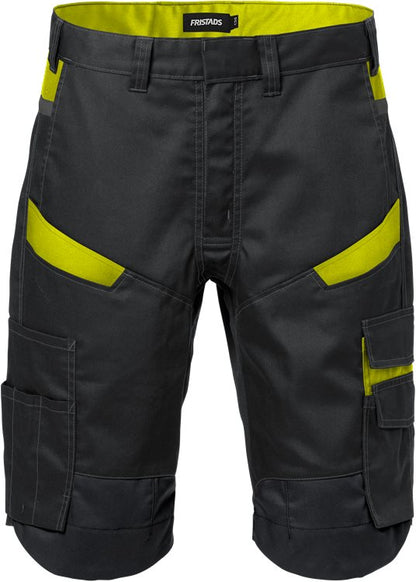 Fristads Korte broek 2562 STFP (Zwart/High-Vis Geel)