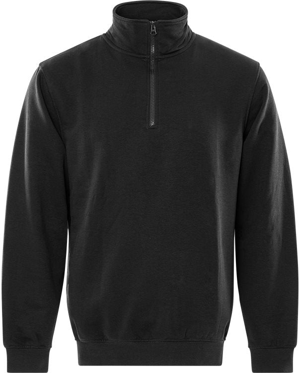 Fristads Acode sweatshirt korte rits (Zwart)