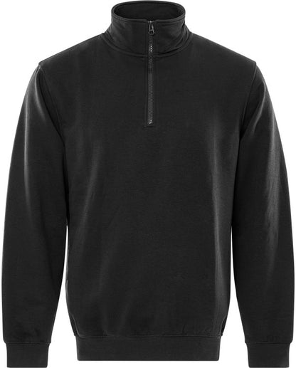 Fristads Acode sweatshirt korte rits (Zwart)