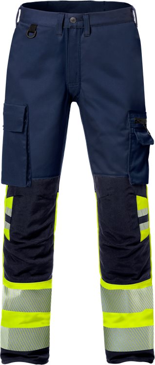 Fristads High vis broek stretch CL.1 2705 (Geel/Navy)