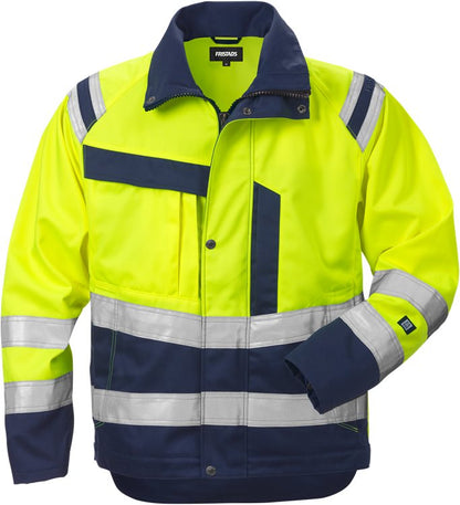 Fristads High vis jack CL.3 4026 PLU (Geel/Navy)