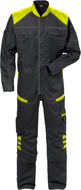 Fristads Overall 8555 STFP (Zwart/High-Vis Geel)