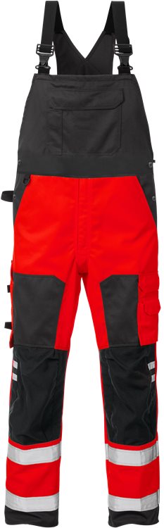Fristads High vis Amerikaanse overall (Rood/Zwart)