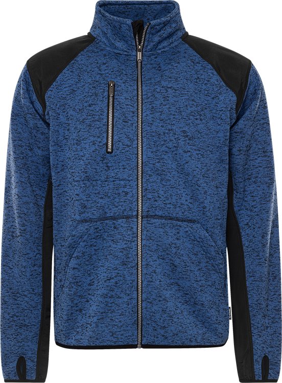 Fristads Fleece sweatjack 7451 PRKN (Blauw/Zwart)