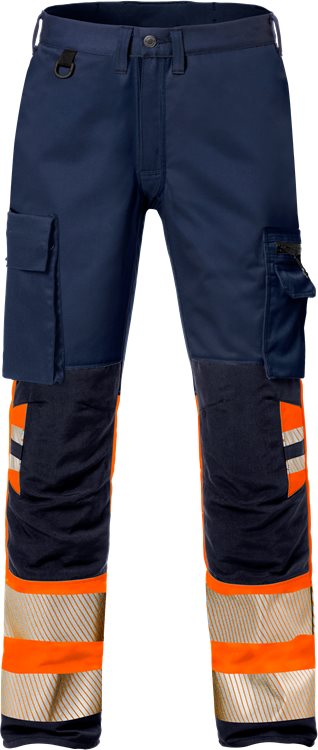 Fristads High vis broek stretch CL.1 2705 (Oranje/Navy)