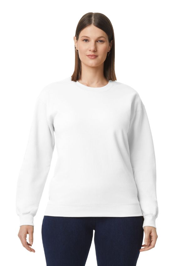 Gildan Sweater Cneck Softstyle unisex (30 Wit)