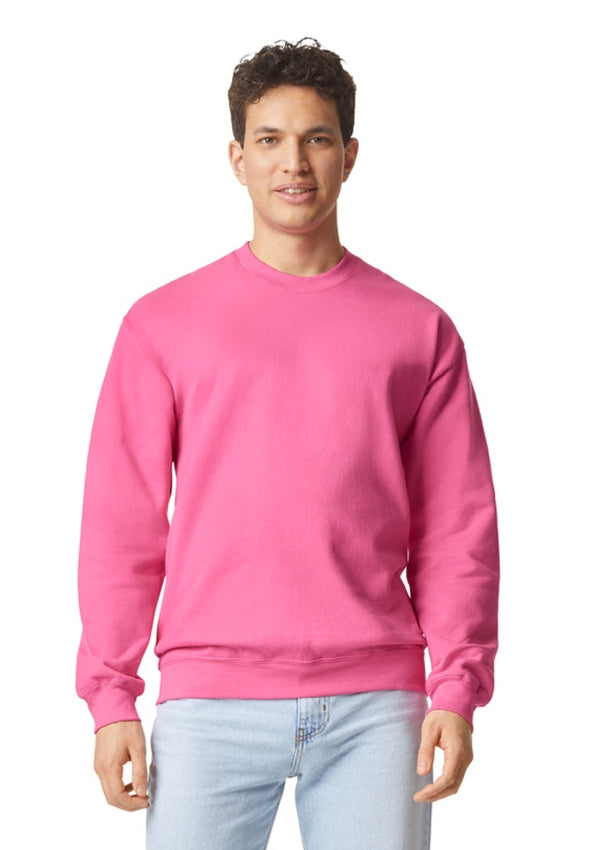 Gildan Sweater Cneck Softstyle unisex (Roze limonade)