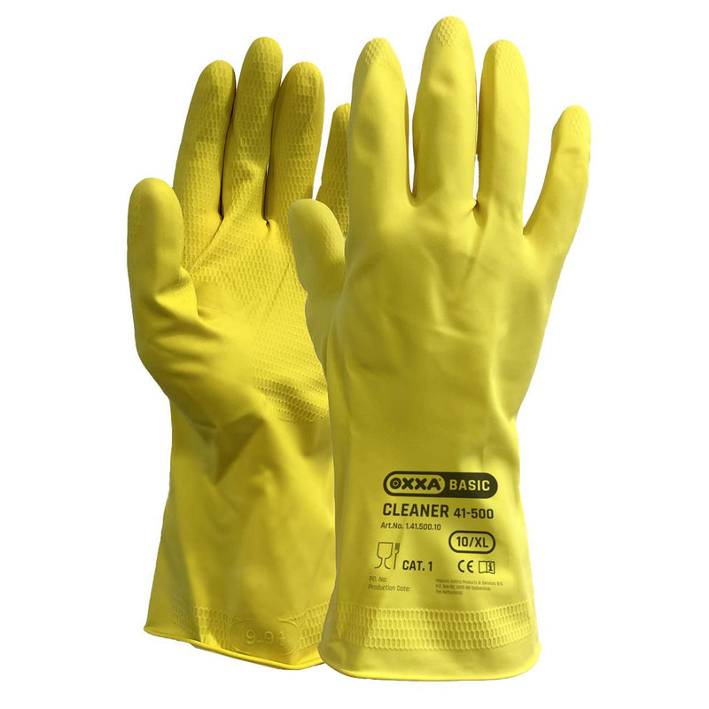 12 Paar OXXA Basic Cleaner 41-500 Latex Schoonmaakhandschoenen