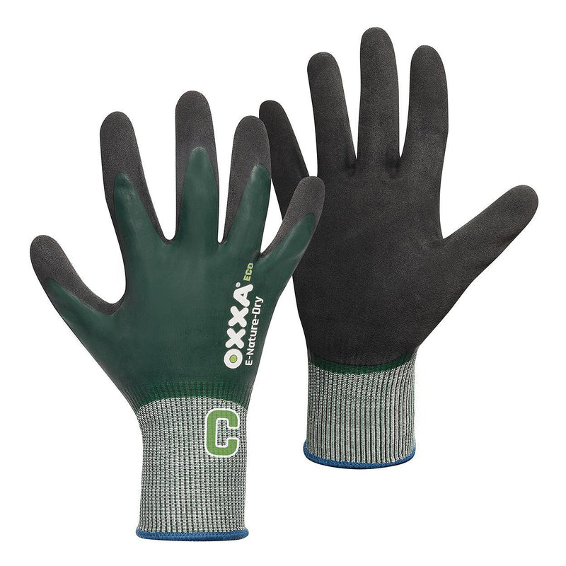 6 Paar OXXA Premium Eco E-Nature-Dry Cut C 52-060 handschoen Dubbel Latex