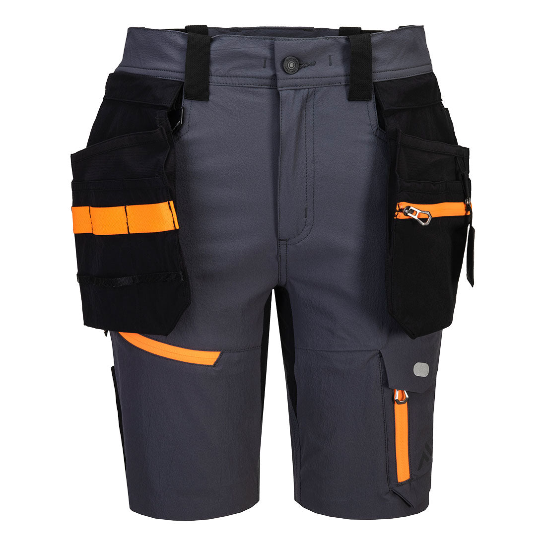 Portwest EV4 Lightweight Detachable Holster Pocket Shorts (Staalgrijs)