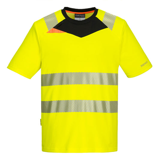 Portwest DX4 Hi-Vis T-Shirt S/S CL.2  (Geel/Zwart)