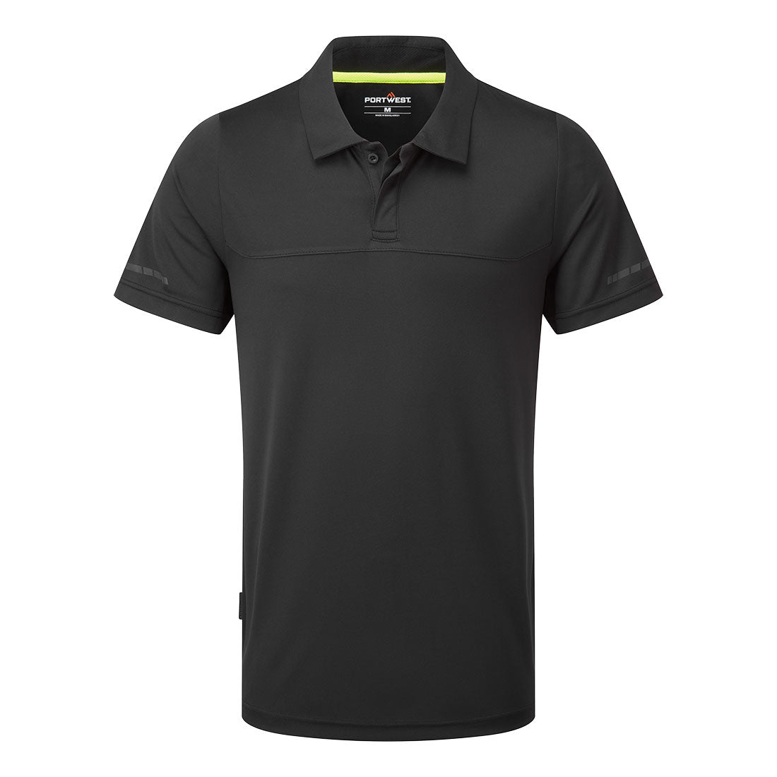 Portwest EV4 Lightweight Polo Shirt S/S (Zwart)