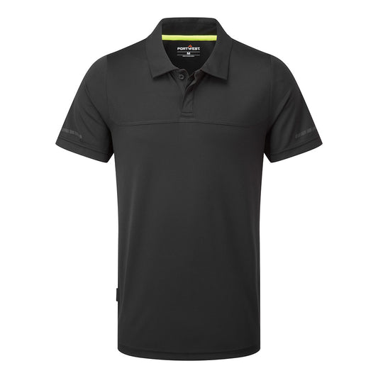 Portwest EV4 Lightweight Polo Shirt S/S (Zwart)