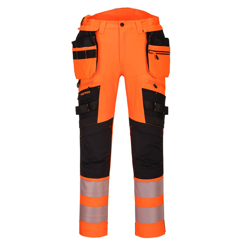 Portwest DX4 Hi-Vis Werkbroek Holster  (Oranje/Zwart)