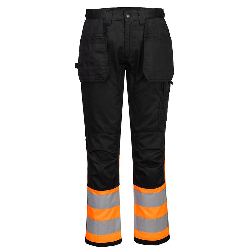 Portwest WX2 Eco Hi-Vis Holster Werkbroek Class 1 (Oranje/Zwart)