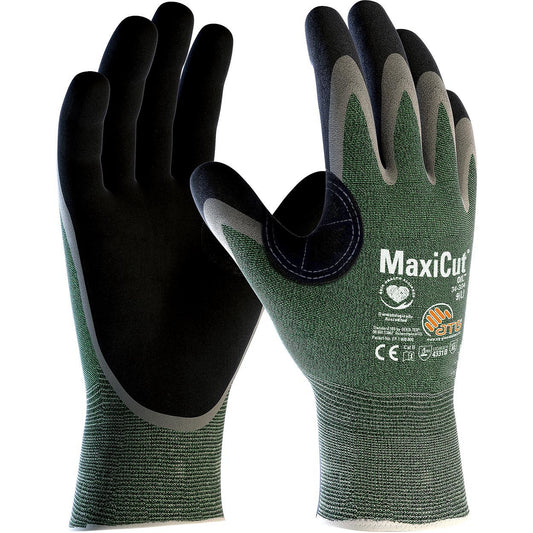 12Pr ATG MaxiCut Oil 34-304 handschoen (Groen)