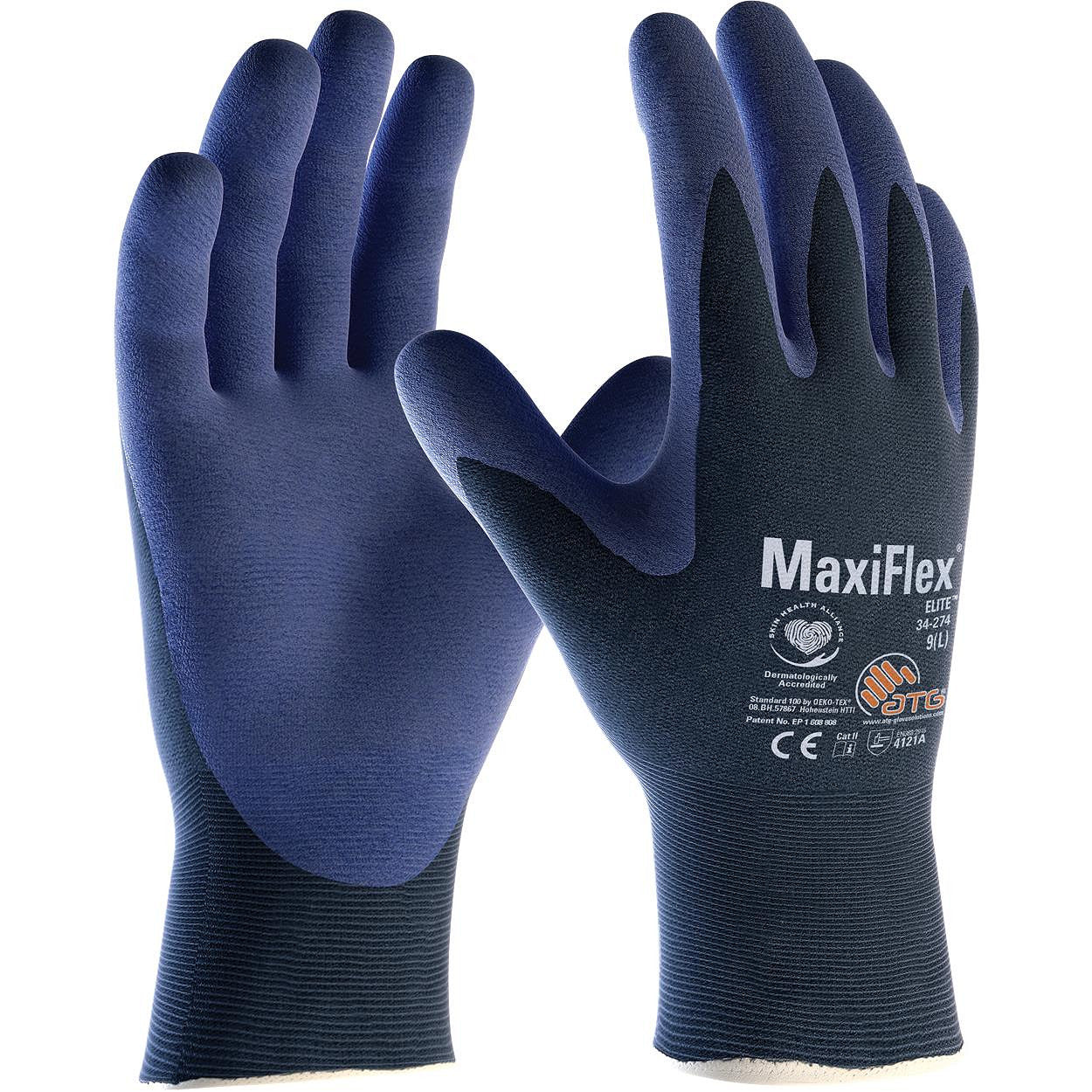 12Pr ATG Maxiflex Elite 34-274 Ademende handschoen (Blauw)
