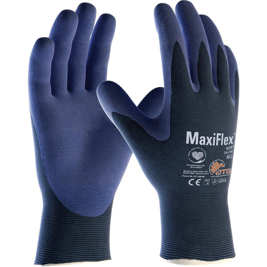 12Pr ATG Maxiflex Elite 34-274 Ademende handschoen (Blauw)