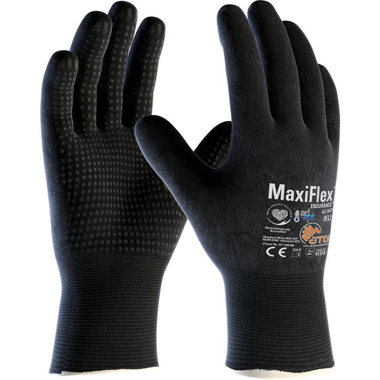 12Pr ATG Maxiflex Endurance AD-APT 42-847 handschoen (Zwart)