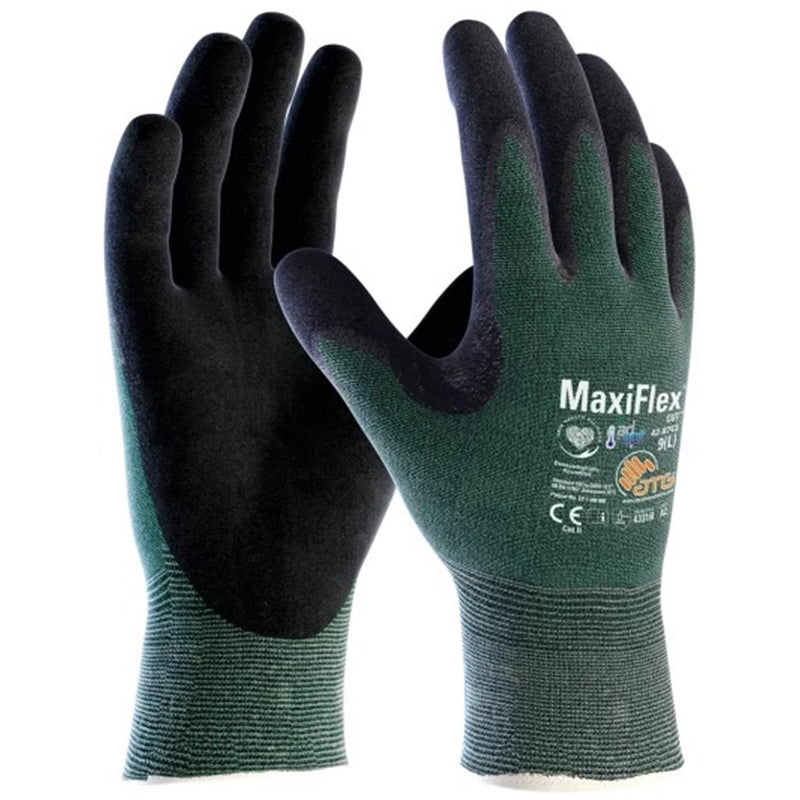 12Pr ATG Maxiflex Cut with AD-APT 42-8743 handschoen (Groen)