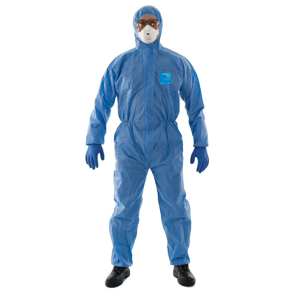 Ansell AlphaTec 1500 Plus chemischbestendig overall model 111 blauw (Blauw)