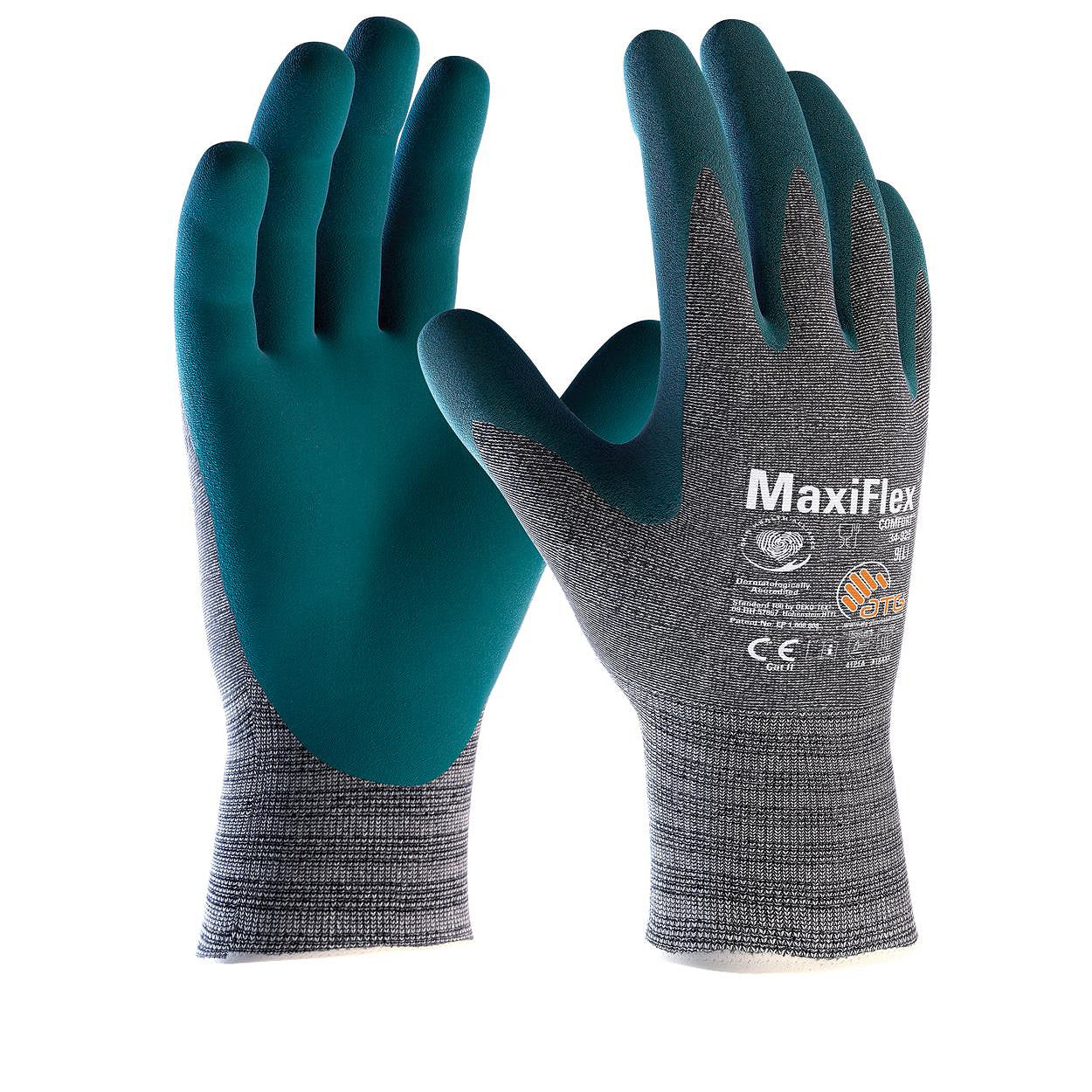12Pr ATG Maxiflex Comfort 34-924 handschoen waterafstotend food (Blauw)