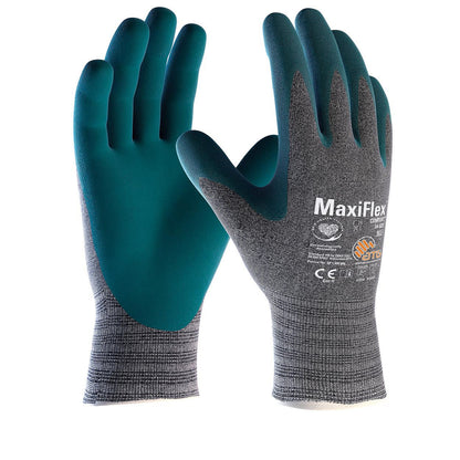 12Pr ATG Maxiflex Comfort 34-924 handschoen waterafstotend food (Blauw)
