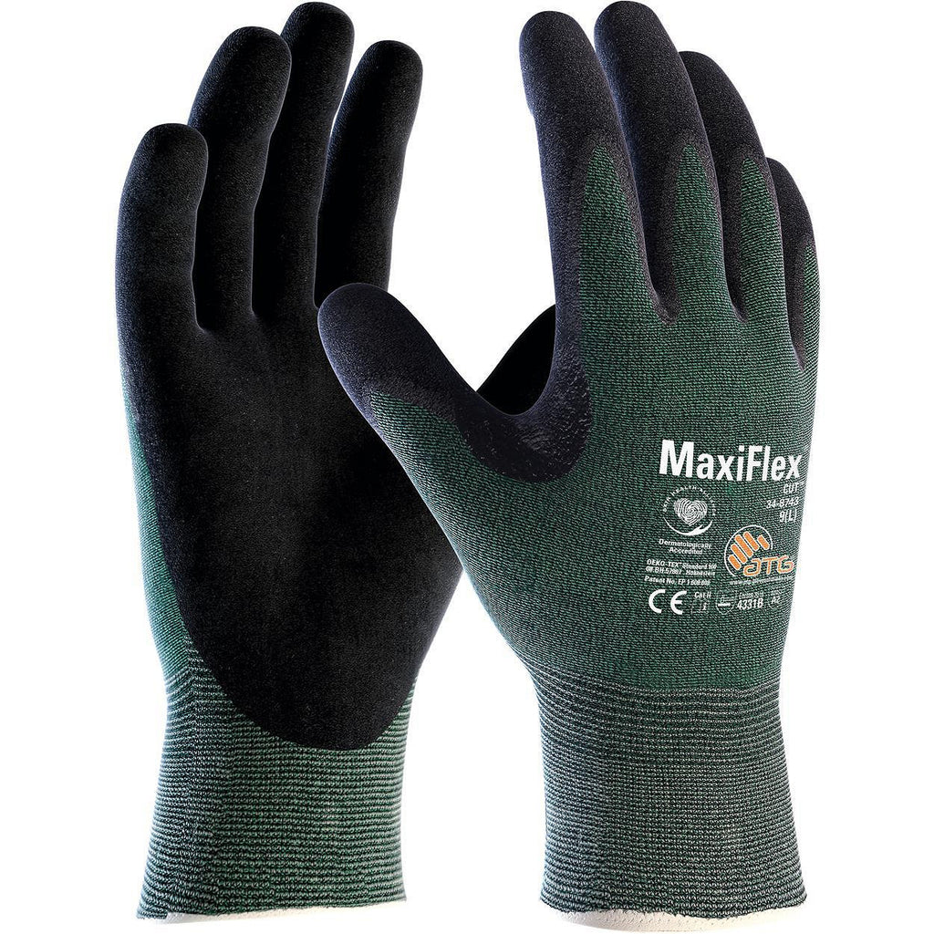 12Pr ATG Maxiflex Cut AD-APT 42-8743 handschoen (Groen)