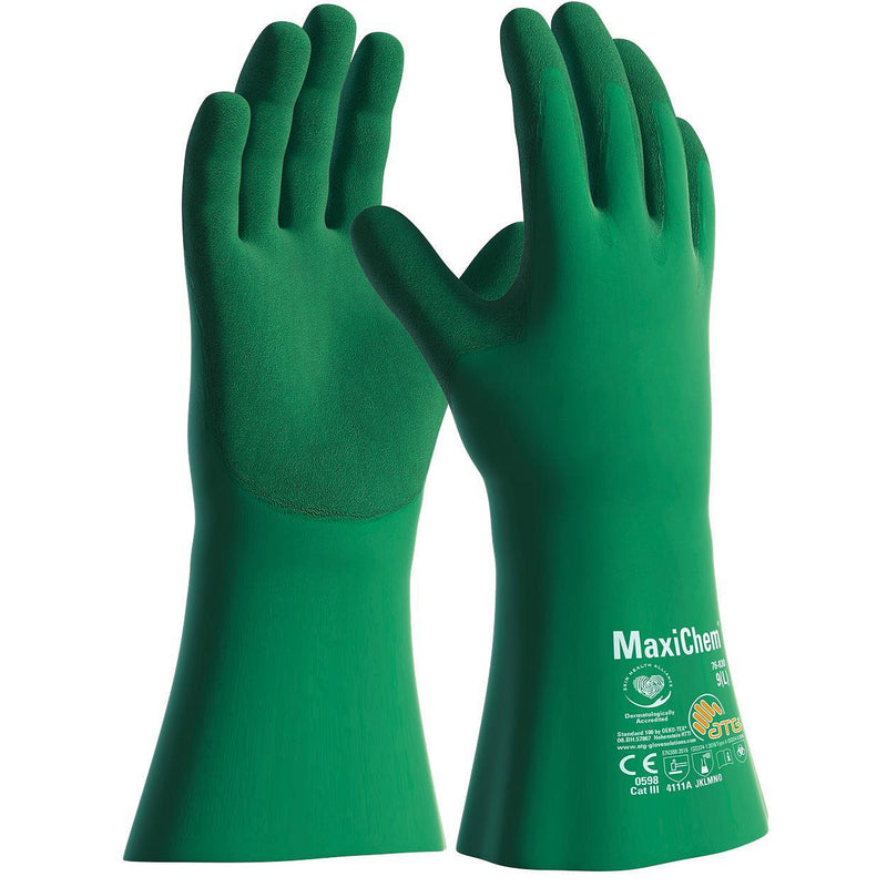 12 Paar ATG Maxichem 76-830 NBR chemischbestendige handschoen