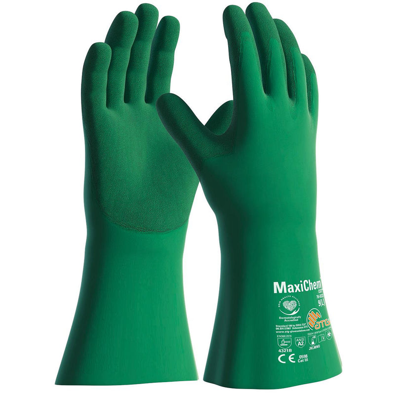 12 Paar ATG Maxichem Cut 76-733 NBR chemisch bestendige handschoen
