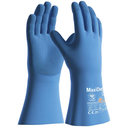 12 Paar ATG Maxichem Cut 76-733 latex chemisch bestendige handschoen