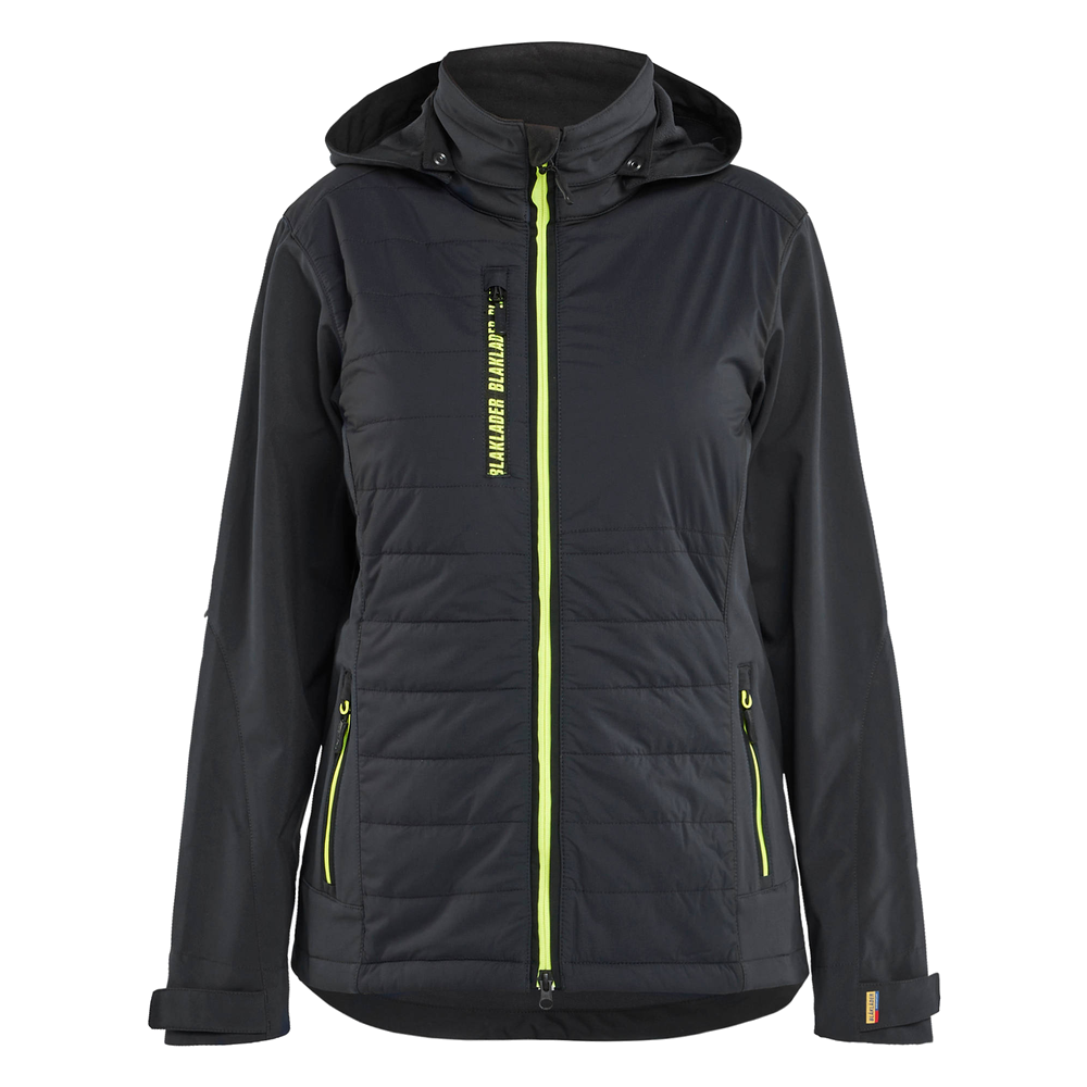 blaklader-dames-hybride-jack-capuchon-zwart-high-vis-geel