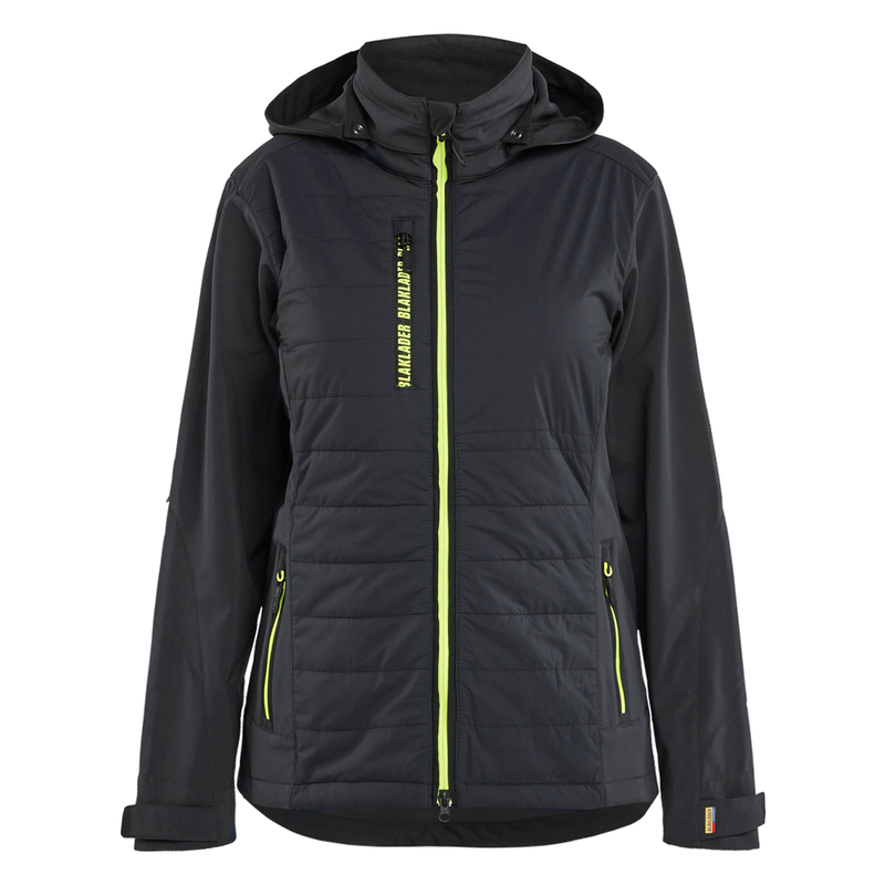 blaklader-dames-hybride-jack-capuchon-zwart-high-vis-geel