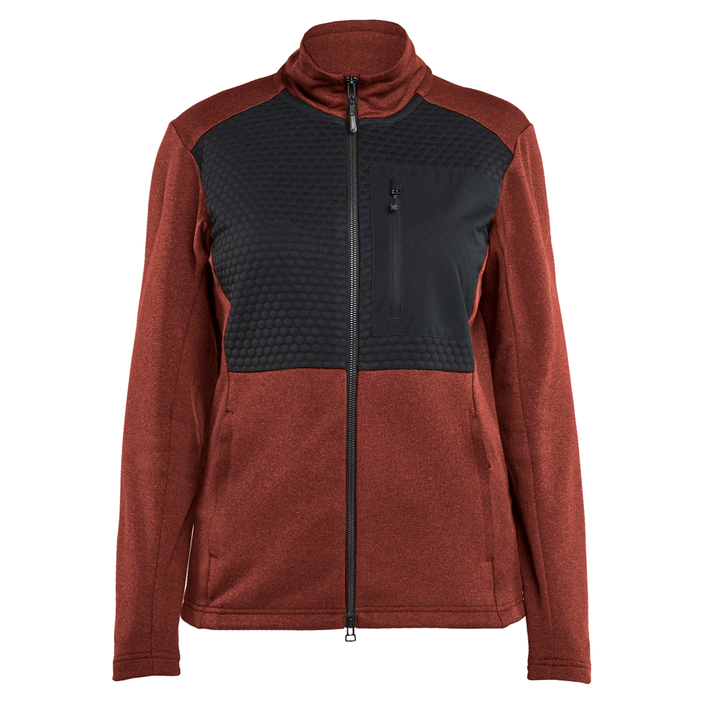 blaklader-dames-sweatvest-met-hele-rits-donkerrood-zwart