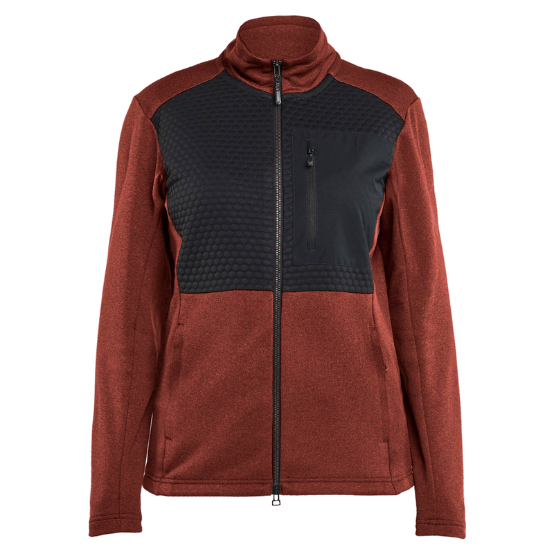 blaklader-dames-sweatvest-met-hele-rits-donkerrood-zwart