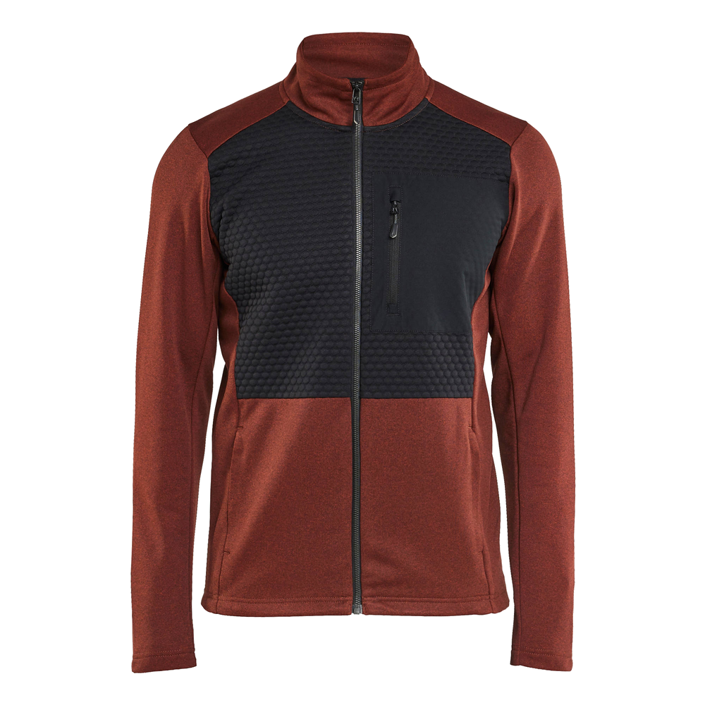 blaklader-sweatvest-met-hele-rits-donkerrood-zwart
