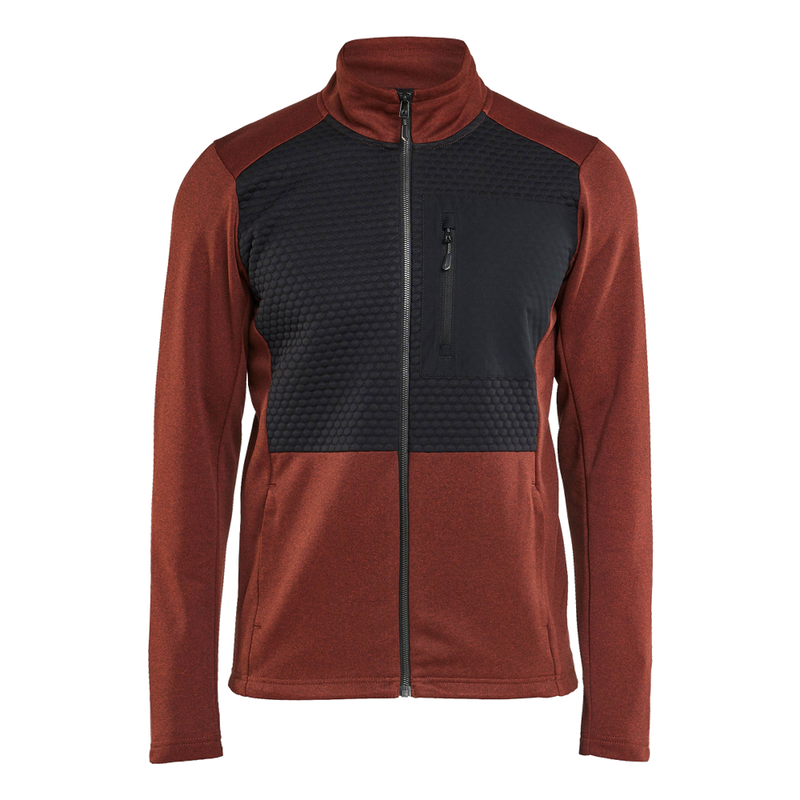 blaklader-sweatvest-met-hele-rits-donkerrood-zwart