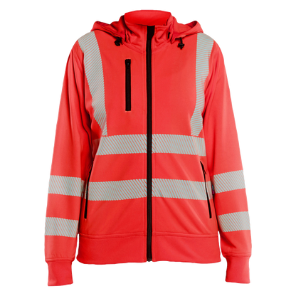 blaklader-dames-high-vis-sweatshirt-met-afneembare-capuchon-rood