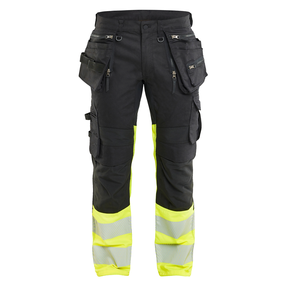 blaklader-high-vis-werkbroek-stretch-holsterpockets-zwart-high-vis-geel