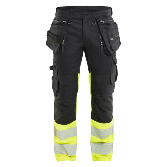 blaklader-high-vis-werkbroek-stretch-holsterpockets-zwart-high-vis-geel