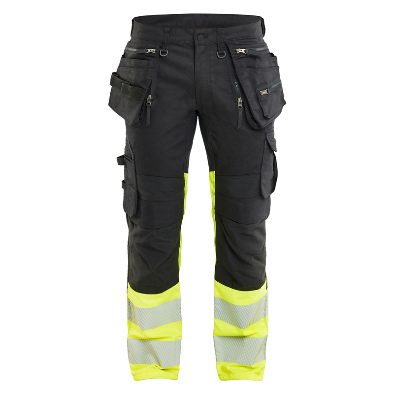blaklader-high-vis-werkbroek-stretch-holsterpockets-zwart-high-vis-geel