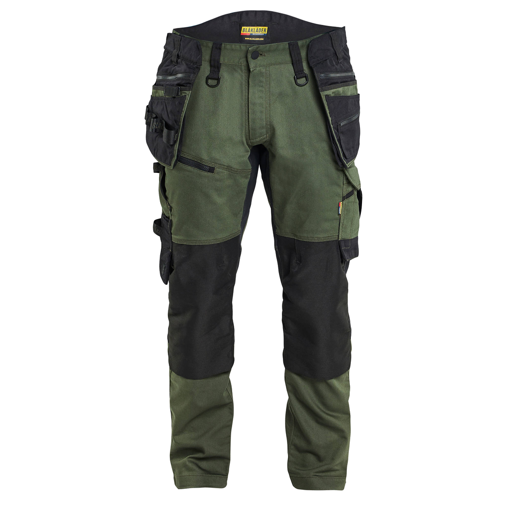 blaklader-striker-werkbroek-met-stretch-donkergroen-zwart