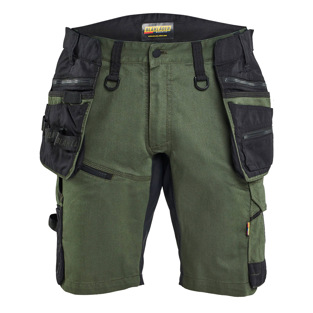 blaklader-striker-short-2-weg-stretch-donkergroen-zwart