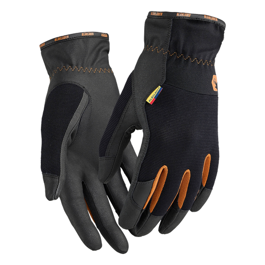 blaklader-supreme-strong-werkhandschoenen-synthetisch-leer-zwart-oranje