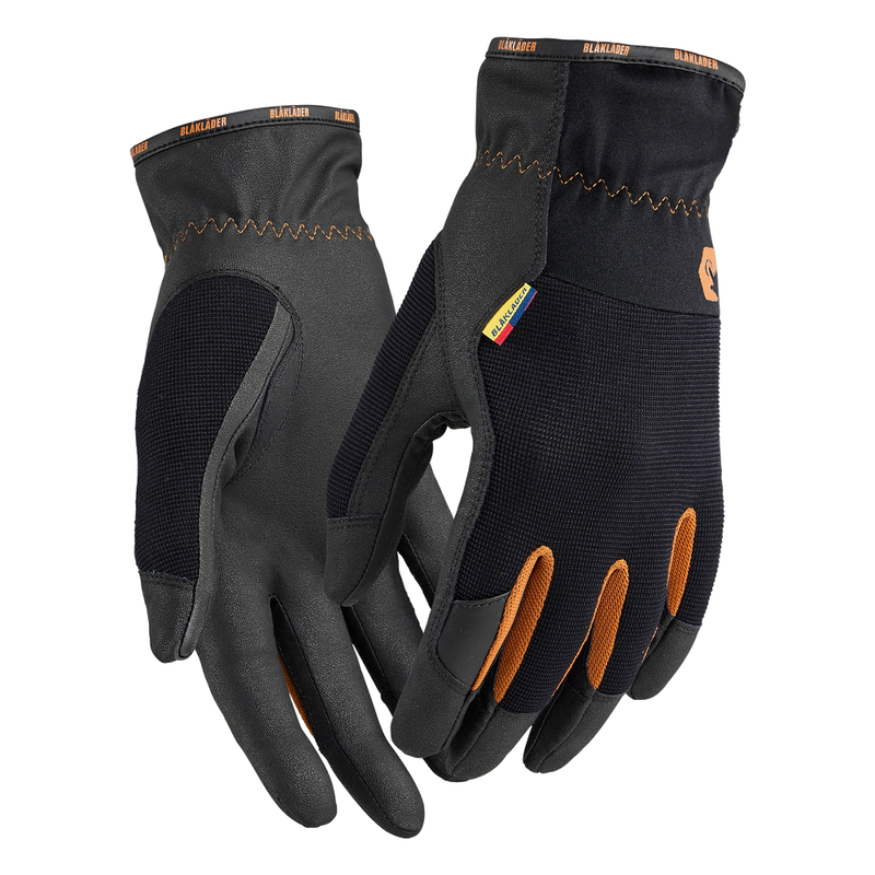 blaklader-supreme-strong-werkhandschoenen-synthetisch-leer-zwart-oranje