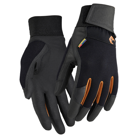 blaklader-supreme-strong-werkhandschoenen-synthetisch-leer-klittenbandsluiting-zwart-oranje