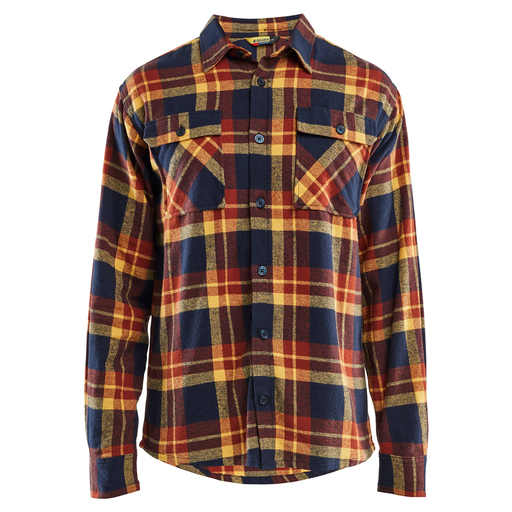 blaklader-overhemd-flanel-donkerrood-navy