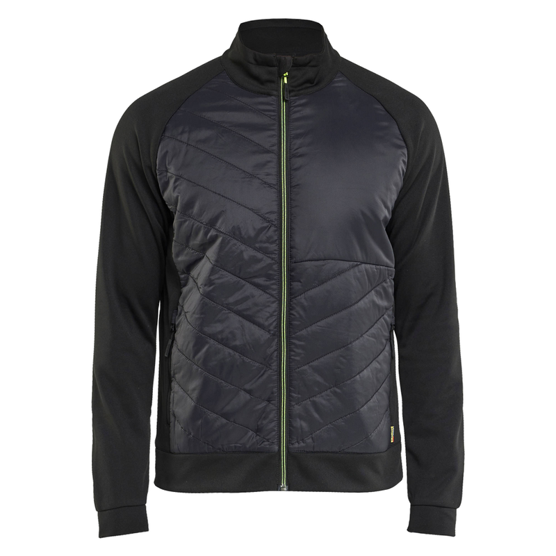 blaklader-hybride-sweatvest-zwart-high-vis-geel